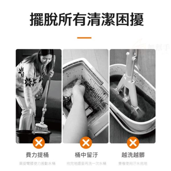 【加幫手】獨創流水式 免手洗拖把 經典款：圖片 4