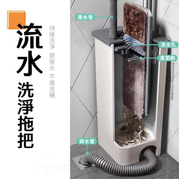 【加幫手】獨創流水式 免手洗拖把 經典款：圖片 5